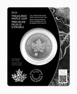 Коллекционная серебряная монета "Кленовый Лист - Белые медведи" 31,1 г 2025 год