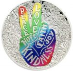 Колекційна срібна монета "PEACE AND LOVE - Мир та любов" 31,1 г 2019 рік
