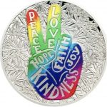 Колекційна срібна монета "PEACE AND LOVE - Мир та любов" 31,1 г 2019 рік