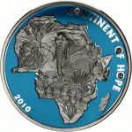 Колекційна срібна монета "Continent of Hope - Континент Надії" 25 г 2010 рік