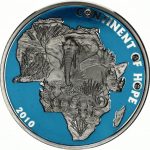 Колекційна срібна монета "Continent of Hope - Континент Надії" 25 г 2010 рік