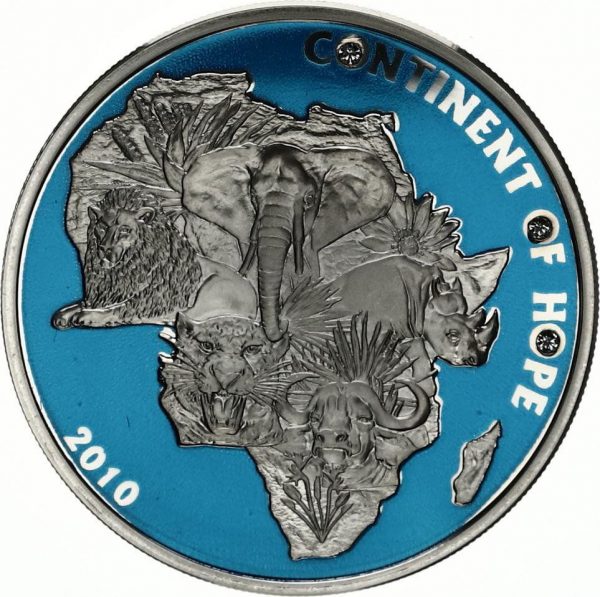 Колекційна срібна монета "Continent of Hope - Континент Надії" 25 г 2010 рік - Зображення 1