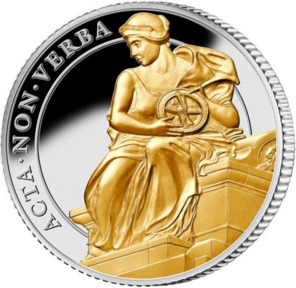 Колекційна срібна монета "Чесноти Королеви" 31,1 г 2022 рік - Зображення 1