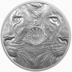 Коллекционная серебряная монета "Лев - Большая пятерка" 31,1 г 2025 год — изображение 3