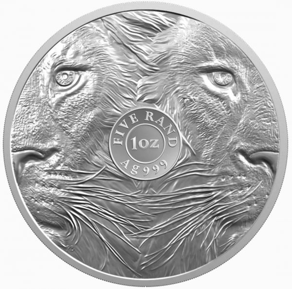 Коллекционная серебряная монета "Лев - Большая пятерка" 31,1 г 2025 год — изображение 3