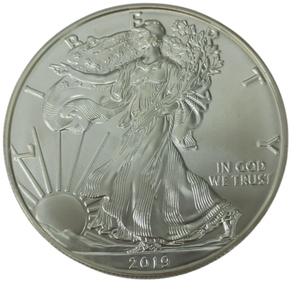 Колекційна срібна монета "Американський Орел Liberty - Капітолій" 31,1 г 2019 рік - Зображення 2
