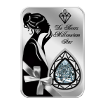 Коллекционная серебряная монета "The Beauty of Diamonds - Красота бриллиантов" 31,1 г 2015 год