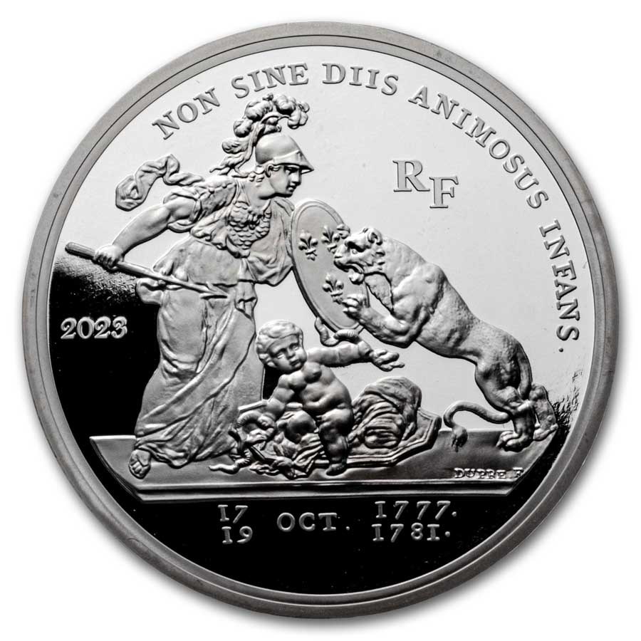 2023-1-oz-silver-20-dates-of-humanity-proof-libertas-americana_295384_slab Коллекционная серебряная монета "Libertas Americana" 31,1 г 2023 год — изображение 1