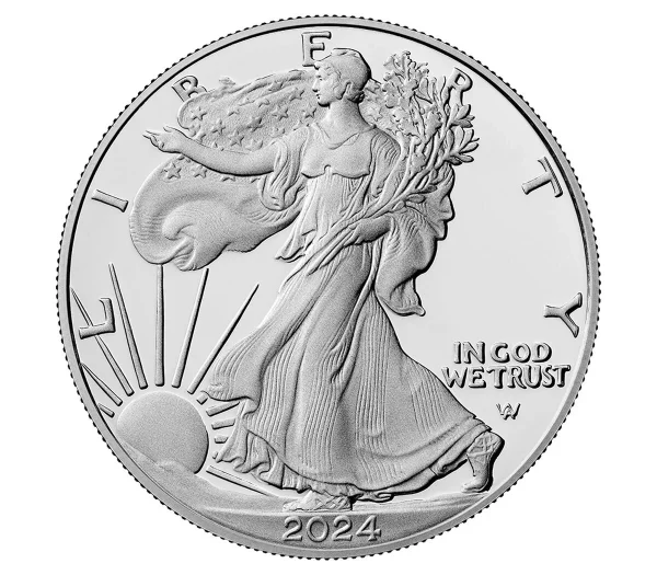 Колекційна срібна монета "Американський Орел Liberty PROOF" 31,1 г 2024 рік - Зображення 1