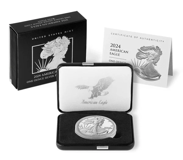 Колекційна срібна монета "Американський Орел Liberty PROOF" 31,1 г 2024 рік - Зображення 2