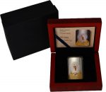 Коллекционная серебряная монета "Икона Божией Матери - Радость и Скорбь Небесная" 31,1 г 2012 год — изображение 2