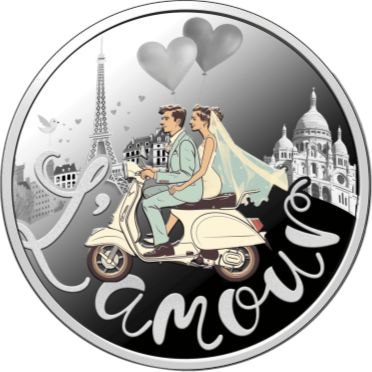 46bd84f2-c3d1-4959-9768-50498cdfc724 Колекційна срібна монета "L’аmour - Кохання" 17,5 г 2025 рік - Зображення 1