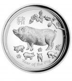 Колекційна срібна монета "Lunar II - Рік Свині" PROOF 31,1 г 2019 рік