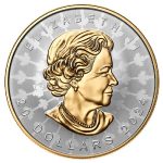 Коллекционная серебряная монета «Кленовый Лист» GILDED 31,1 г 2024 год — изображение 3