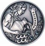 Коллекционная серебряная монета "Водолей" 28,28 г 2013 год