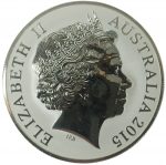 Коллекционная серебряная монета "Кенгуру - GILDED" 31,1 г 2015 год — изображение 2