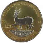 Колекційна срібна монета "The African Springbok - GILDED" 31,1 г 2014 рік