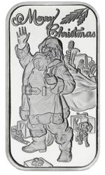 Коллекционный серебряный слиток "Счастливого Рождества" 31,1 г 2020 год