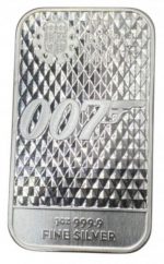 Коллекционный серебряный слиток "Джеймс Бонд" 31,1 г