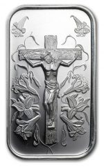 Коллекционный серебряный слиток "Распятие Христово" 31,1 г