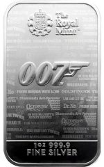 Колекційний срібний злиток "Джеймс Бонд - Не час вмирати" 31,1 г