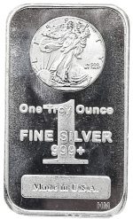 Коллекционный серебряный слиток "Liberty" 31,1 г