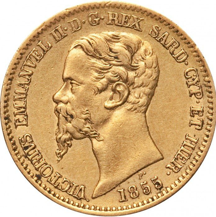photo_2025-10-19_11-41-37 Коллекционная золотая монета "20 лир - Виктор Эммануил II" 6,45 г 1850-1861 годы — изображение 1