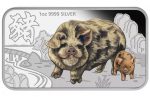 Колекційний набір срібних монет "Рік Свині" 31,1 г 2019 рік - Зображення 3
