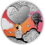 Коллекционная серебряная монета "Любовь в воздухе" 10 г 2021 год