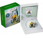 Колекційна срібна монета "Мультфільми - Бременські музиканти, автомобіль" 31,1 г 2011 рік - Зображення 2