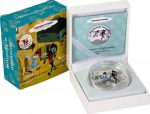 Коллекционная серебряная монета «Мультики - Приключения Буратино, Арлекино и Пьеро» 31,1 г 2012 год — изображение 2