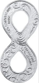 Колекційна срібна монета "Щаслива Нескінченність" 16 г 2020 рік - Зображення 2