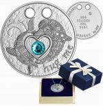 Колекційна срібна монета-кулон "Обійми мене - Дельфіни" 8,8 г 2021 рік - Зображення 2