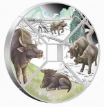 Коллекционная серебряная монета "Год Быка" 124,4 г 2021 год