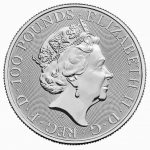 Коллекционная платиновая монета "Королевские звери Тюдоров - Лев Англии" 31,1 г 2022 год — изображение 2