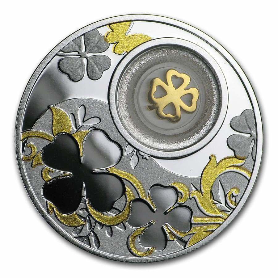 photo_2025-10-26_10-50-29 Колекційна срібна монета "Lucky Coins – Чотирилисник" 14,14 г 2020 рік - Зображення 1