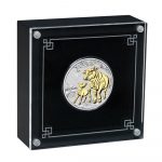 Колекційна срібна монета "Australian Lunar Series III - Рік Бика" GILDED 31,1 г 2021 рік - Зображення 2