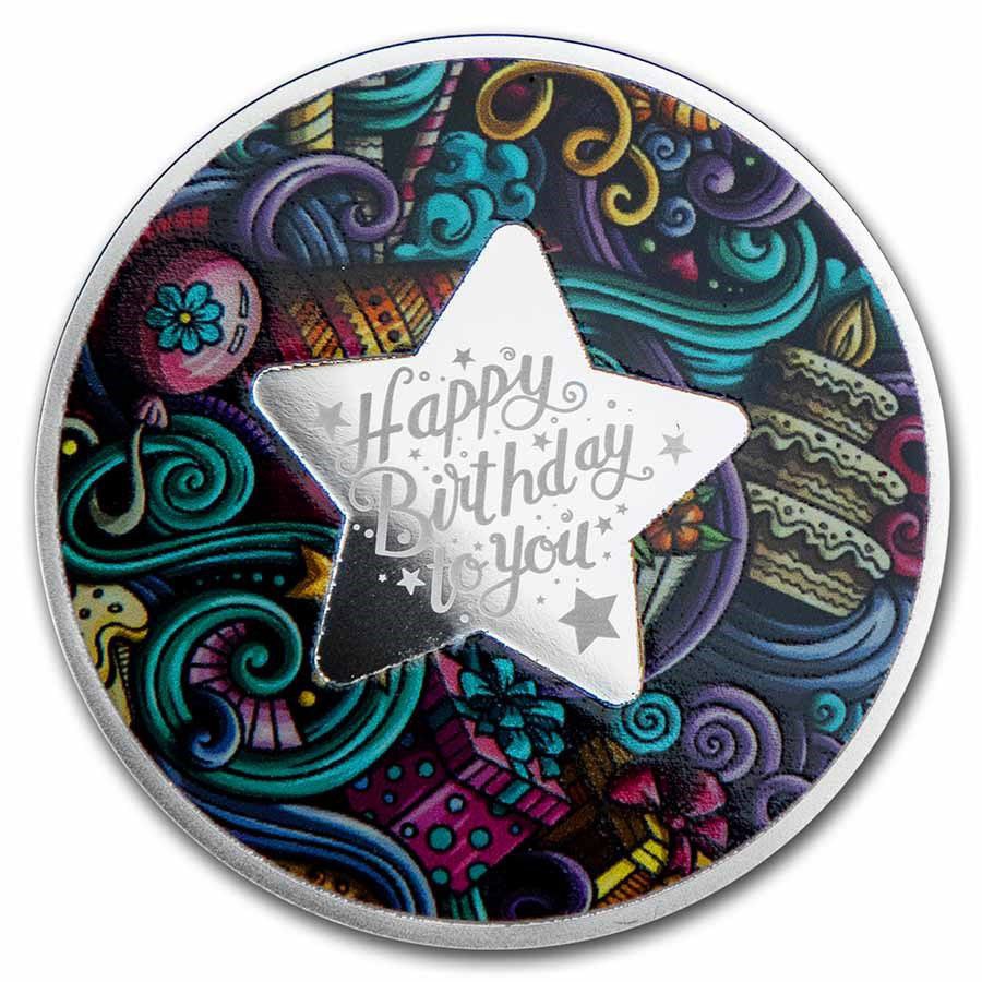 photo_2025-10-26_11-29-59 Колекційна срібна монета "З Днем Народження" 17,5 г 2021 рік - Зображення 1