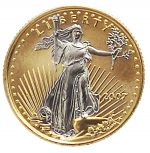 Коллекционная золотая монета "Либерти" 3,11 г 2007 год