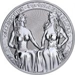 Коллекционная серебряная монета «Германия и Полония» серия Аллегория Germania - Polonia 31,1 г 2021 год