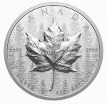 Коллекционная серебряная монета «Кленовый Лист - Лес» 31,1 г 2024 год
