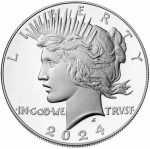 Коллекционная серебряная монета "PEACE DOLLAR - Мирный Доллар" PROOF 26,73 г 2024 год