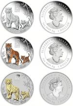 Колекційний набір срібних монет«Lunar III - Рік Тигра» 2022 рік - Зображення 2