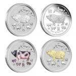 Колекційний набір срібних монет “Lunar II – Рік Свині” 2019 рік - Зображення 2
