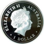 Колекційна срібна монета “Lunar I - Рік Свині” PROOF 31,1 г 2007 рік - Зображення 2