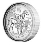 Коллекционная серебряная монета «Lunar II – Год Лошади» PROOF HIGH RELIEF 31,1 г 2014 год