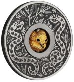 Коллекционная серебряная монета "Год Змеи - вращающаяся змея" 31,1 г 2025 год — изображение 3