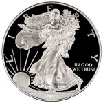 Коллекционная серебряная монета "Американский Орел Liberty PROOF" 31,1 г 1994 год