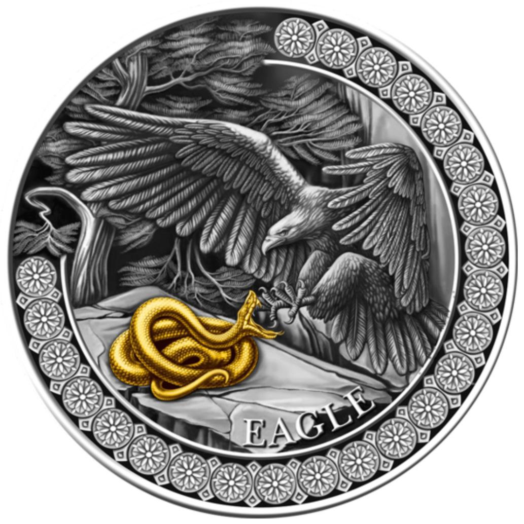 a956b336-b789-45da-9179-ce51c595bc16 Колекційна срібна монета “Орел і Змія" 50 г 2023 рік - Зображення 1