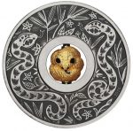 Коллекционная серебряная монета "Год Змеи - вращающаяся змея" 31,1 г 2025 год
